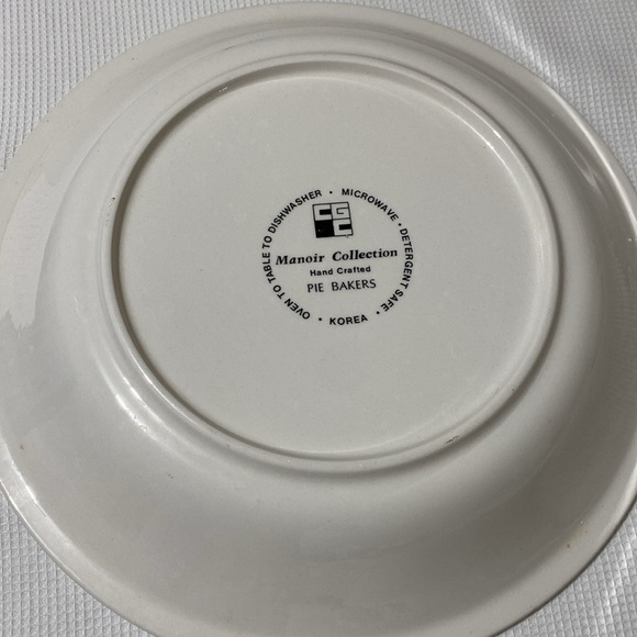 Manoir Collection Apple Pie Plate, Vintage Ceramic Pie Recipe Deep Baking Dish - Picture 5 of 11